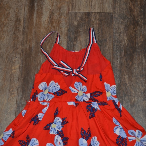 Tommy Hilfiger Red Dress with Blue Flowers - Picture 8 of 10
